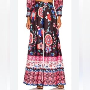 PatBO Mateyo Wide Leg Palazzo Floral Pants Size 2